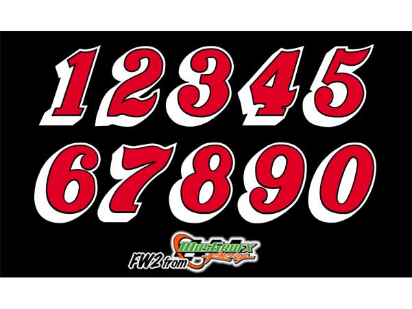 Old School Racing Number Fonts